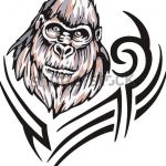 photo example of a gorilla tattoo 28.01.2019 №089 - drawing tattoo gorilla - tattoovalue.net