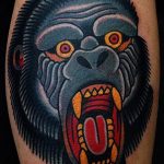 photo example of a gorilla tattoo 28.01.2019 №105 - drawing tattoo gorilla - tattoovalue.net