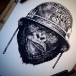 photo example of a gorilla tattoo 28.01.2019 №106 - drawing tattoo gorilla - tattoovalue.net