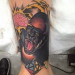 photo example of a gorilla tattoo 28.01.2019 №116 - drawing tattoo gorilla - tattoovalue.net