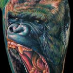 photo example of a gorilla tattoo 28.01.2019 №141 - drawing tattoo gorilla - tattoovalue.net