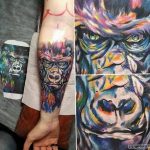 photo example of a gorilla tattoo 28.01.2019 №148 - drawing tattoo gorilla - tattoovalue.net