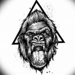 photo example of a gorilla tattoo 28.01.2019 №155 - drawing tattoo gorilla - tattoovalue.net