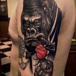 photo example of a gorilla tattoo 28.01.2019 №163 - drawing tattoo gorilla - tattoovalue.net