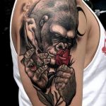 photo example of a gorilla tattoo 28.01.2019 №166 - drawing tattoo gorilla - tattoovalue.net
