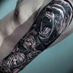 photo example of a gorilla tattoo 28.01.2019 №172 - drawing tattoo gorilla - tattoovalue.net