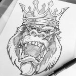 photo example of a gorilla tattoo 28.01.2019 №173 - drawing tattoo gorilla - tattoovalue.net
