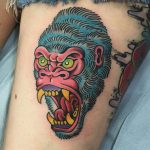 photo example of a gorilla tattoo 28.01.2019 №178 - drawing tattoo gorilla - tattoovalue.net