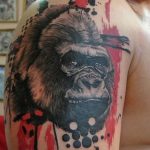 photo example of a gorilla tattoo 28.01.2019 №204 - drawing tattoo gorilla - tattoovalue.net