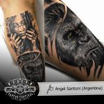 photo example of a gorilla tattoo 28.01.2019 №209 - drawing tattoo gorilla - tattoovalue.net