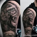 photo example of a gorilla tattoo 28.01.2019 №228 - drawing tattoo gorilla - tattoovalue.net