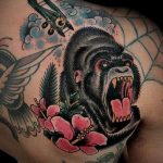 photo example of a gorilla tattoo 28.01.2019 №249 - drawing tattoo gorilla - tattoovalue.net