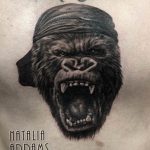 photo example of a gorilla tattoo 28.01.2019 №257 - drawing tattoo gorilla - tattoovalue.net