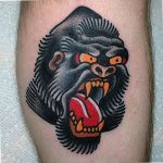 photo example of a gorilla tattoo 28.01.2019 №273 - drawing tattoo gorilla - tattoovalue.net