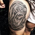 photo example of a gorilla tattoo 28.01.2019 №274 - drawing tattoo gorilla - tattoovalue.net