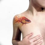 photo goldfish tattoo 04.01.2019 №018 - goldfish tattoo idea - tattoovalue.net