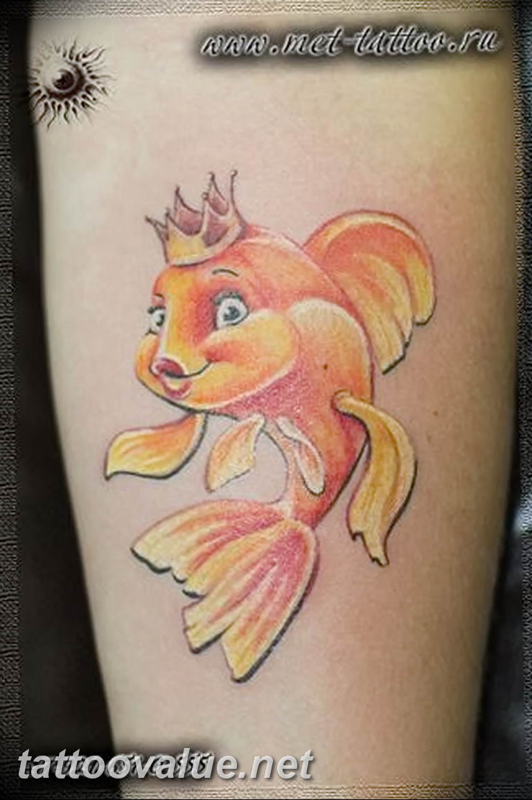 photo goldfish tattoo 04.01.2019 №019 - goldfish tattoo idea - tattoovalue.net