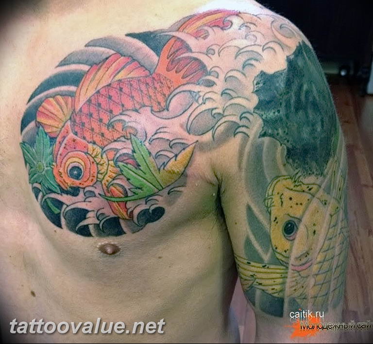 photo goldfish tattoo 04.01.2019 №034 - goldfish tattoo idea - tattoovalue.net