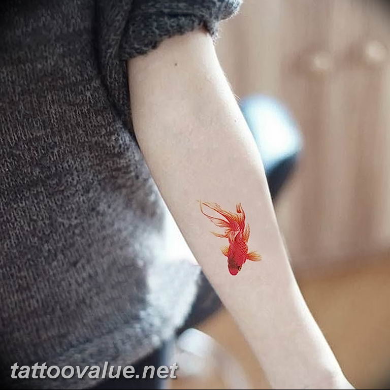 photo goldfish tattoo 04.01.2019 №040 - goldfish tattoo idea - tattoovalue.net
