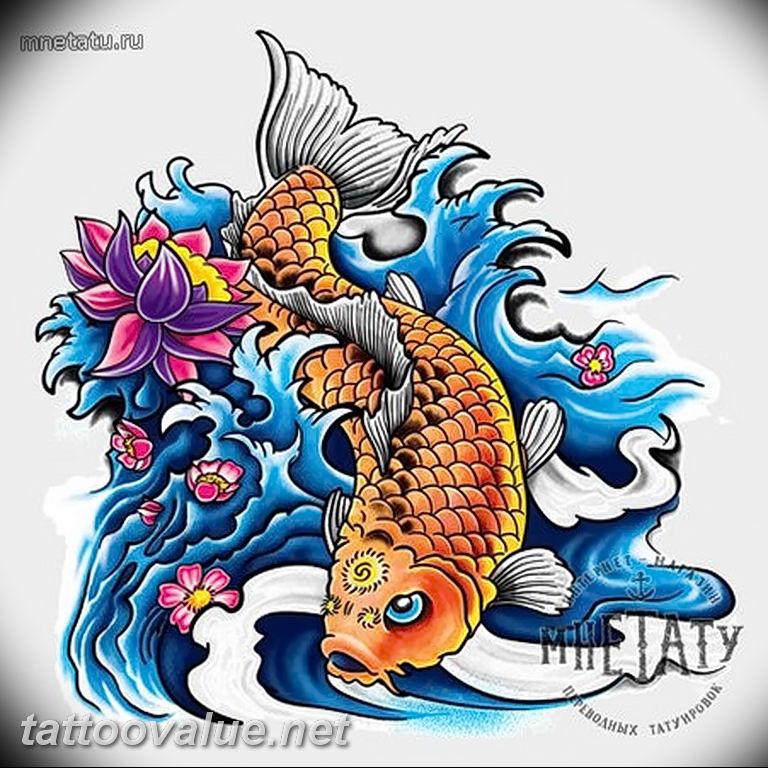 photo goldfish tattoo 04.01.2019 №042 - goldfish tattoo idea - tattoovalue.net