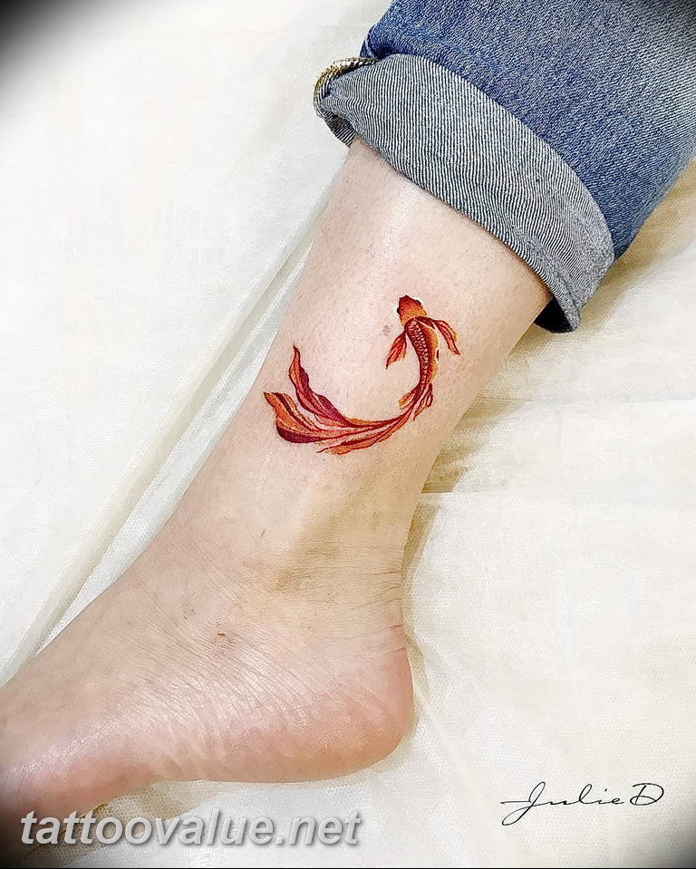 photo goldfish tattoo 04.01.2019 №048 - goldfish tattoo idea - tattoovalue.net