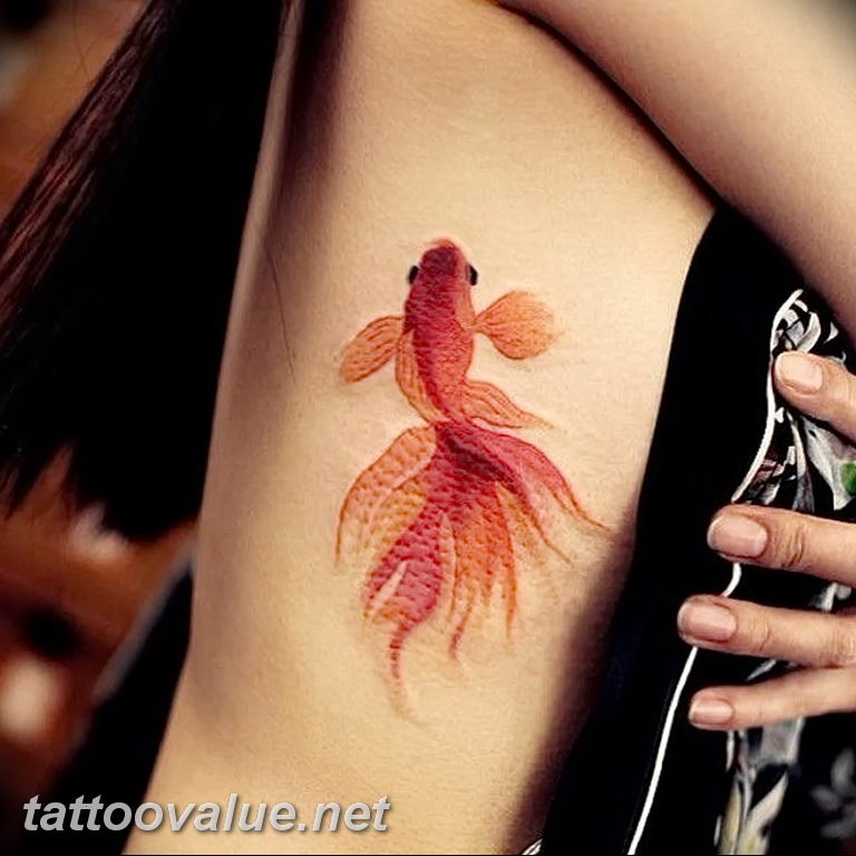 photo goldfish tattoo 04.01.2019 №051 - goldfish tattoo idea - tattoovalue.net