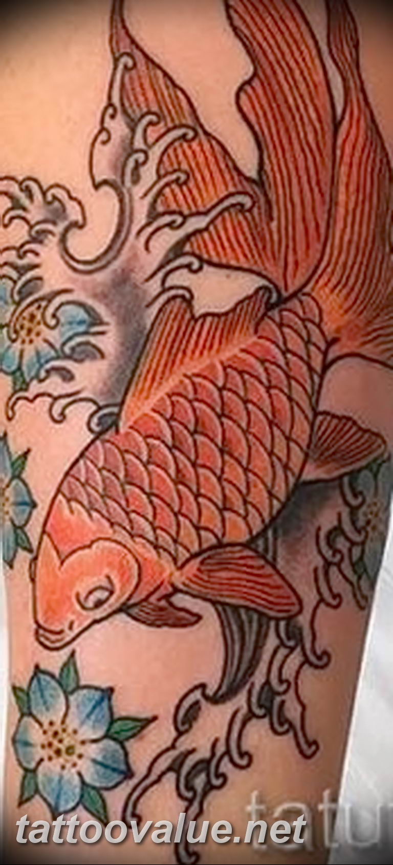 photo goldfish tattoo 04.01.2019 №059 - goldfish tattoo idea - tattoovalue.net