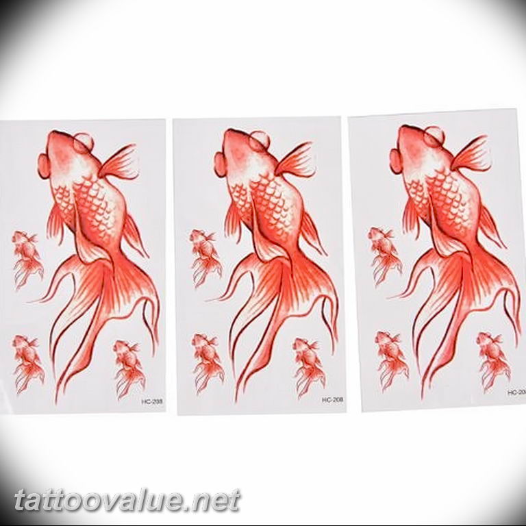 photo goldfish tattoo 04.01.2019 №065 - goldfish tattoo idea - tattoovalue.net