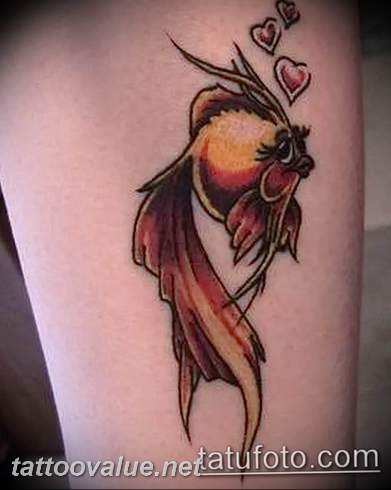 photo goldfish tattoo 04.01.2019 №076 - goldfish tattoo idea - tattoovalue.net