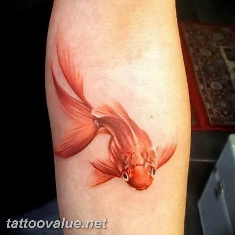 photo goldfish tattoo 04.01.2019 №101 - goldfish tattoo idea - tattoovalue.net