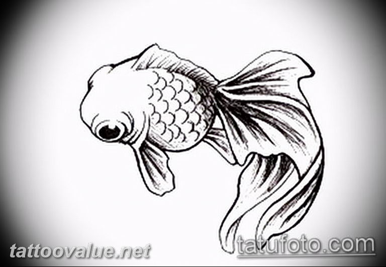 photo goldfish tattoo 04.01.2019 №105 - goldfish tattoo idea - tattoovalue.net