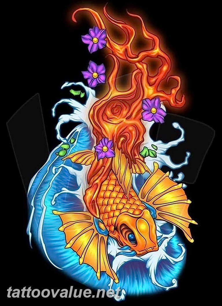 photo goldfish tattoo 04.01.2019 №115 - goldfish tattoo idea - tattoovalue.net