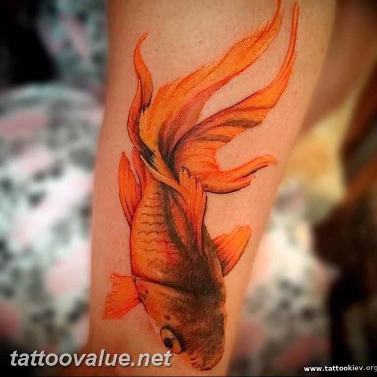 photo goldfish tattoo 04.01.2019 №119 - goldfish tattoo idea - tattoovalue.net