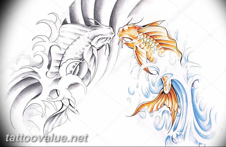 photo goldfish tattoo 04.01.2019 №122 - goldfish tattoo idea - tattoovalue.net