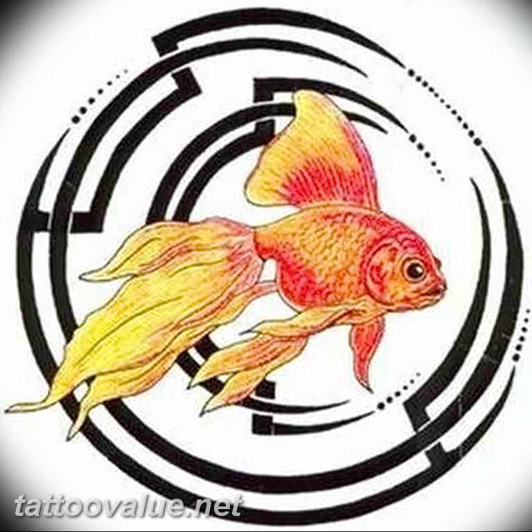 photo goldfish tattoo 04.01.2019 №140 - goldfish tattoo idea - tattoovalue.net
