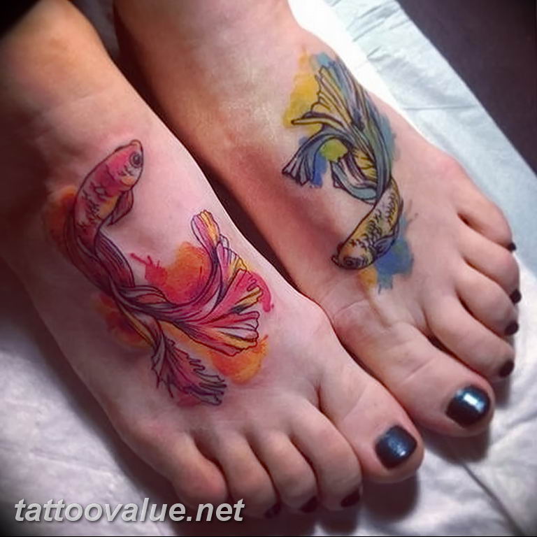 photo goldfish tattoo 04.01.2019 №159 - goldfish tattoo idea - tattoovalue.net