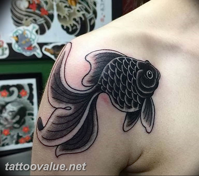 photo goldfish tattoo 04.01.2019 №168 - goldfish tattoo idea - tattoovalue.net