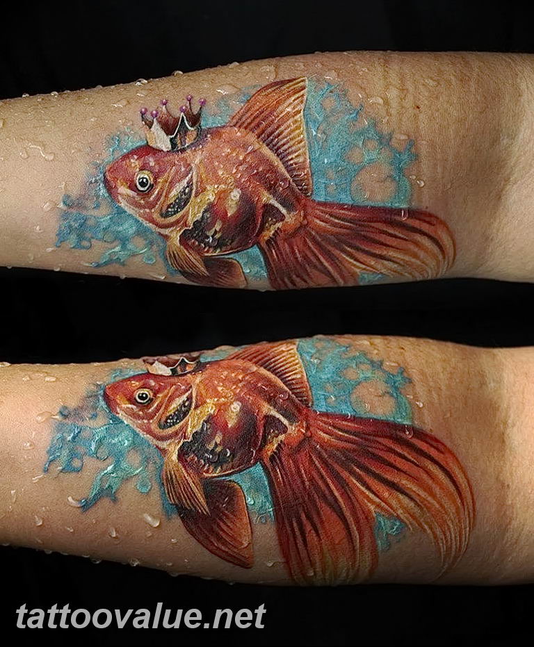 photo goldfish tattoo 04.01.2019 №171 - goldfish tattoo idea - tattoovalue.net