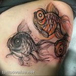 photo goldfish tattoo 04.01.2019 №182 - goldfish tattoo idea - tattoovalue.net