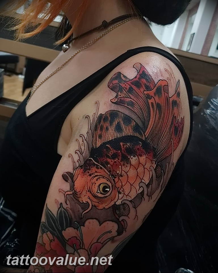 photo goldfish tattoo 04.01.2019 №183 - goldfish tattoo idea - tattoovalue.net