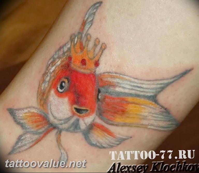 photo goldfish tattoo 04.01.2019 №184 - goldfish tattoo idea - tattoovalue.net