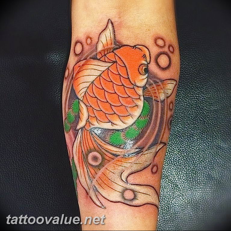 photo goldfish tattoo 04.01.2019 №188 - goldfish tattoo idea - tattoovalue.net