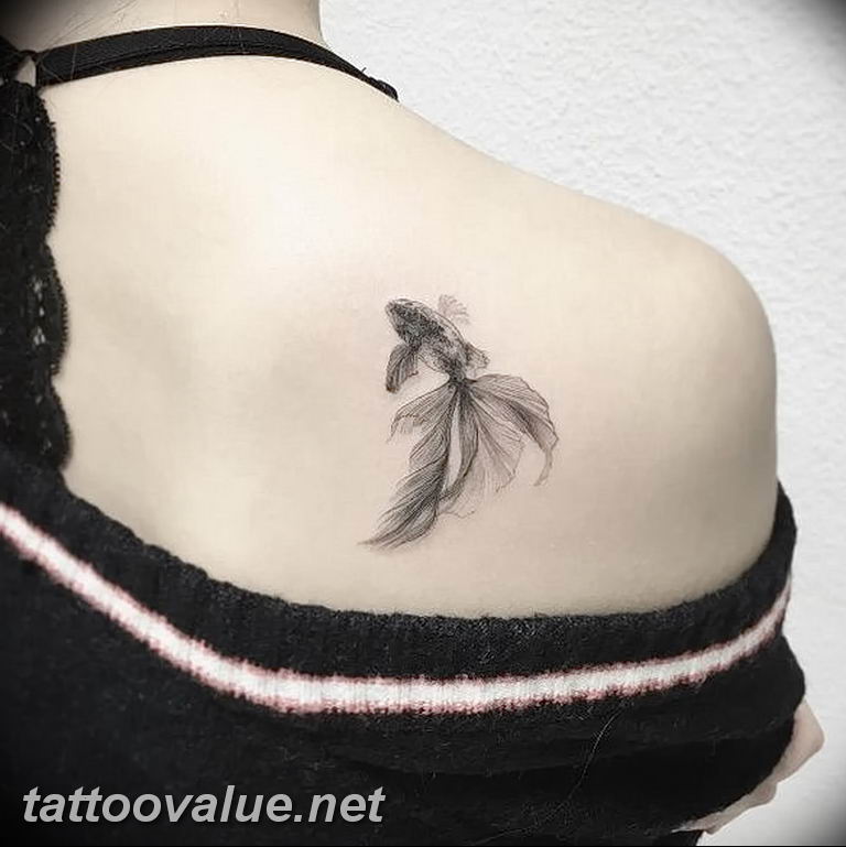 photo goldfish tattoo 04.01.2019 №214 - goldfish tattoo idea - tattoovalue.net