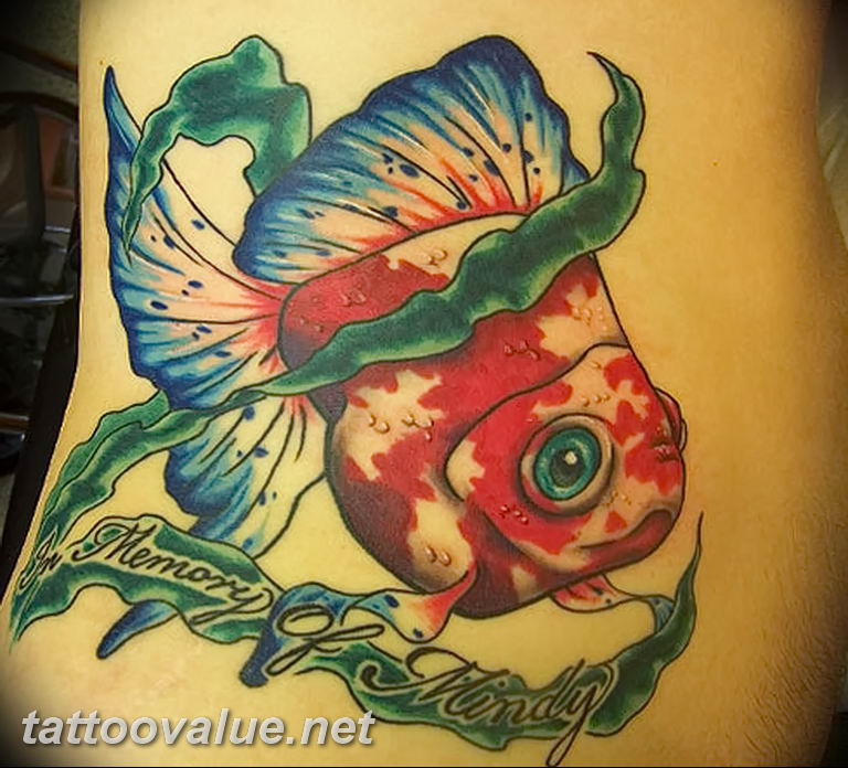 photo goldfish tattoo 04.01.2019 №216 - goldfish tattoo idea - tattoovalue.net