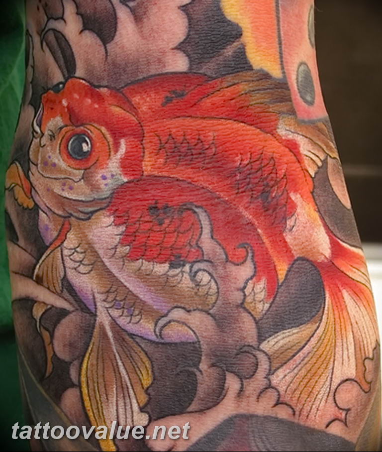 photo goldfish tattoo 04.01.2019 №217 - goldfish tattoo idea - tattoovalue.net