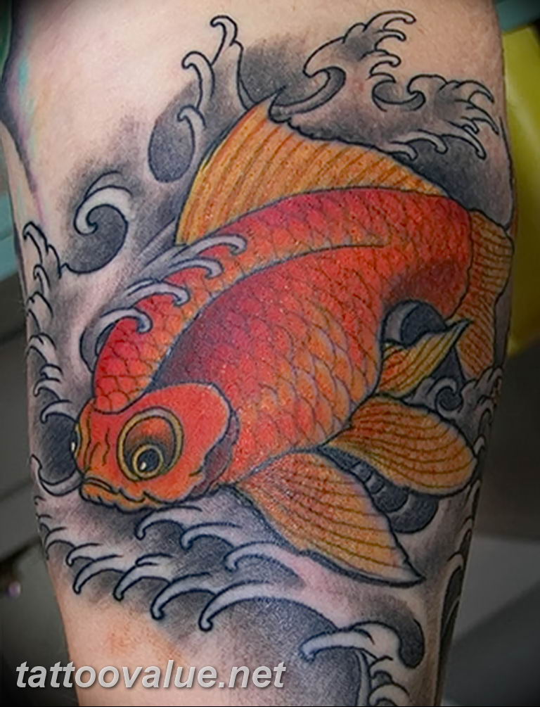 photo goldfish tattoo 04.01.2019 №222 - goldfish tattoo idea - tattoovalue.net