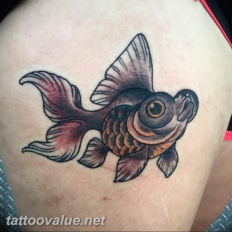 photo goldfish tattoo 04.01.2019 №223 - goldfish tattoo idea - tattoovalue.net