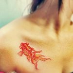 photo goldfish tattoo 04.01.2019 №226 - goldfish tattoo idea - tattoovalue.net