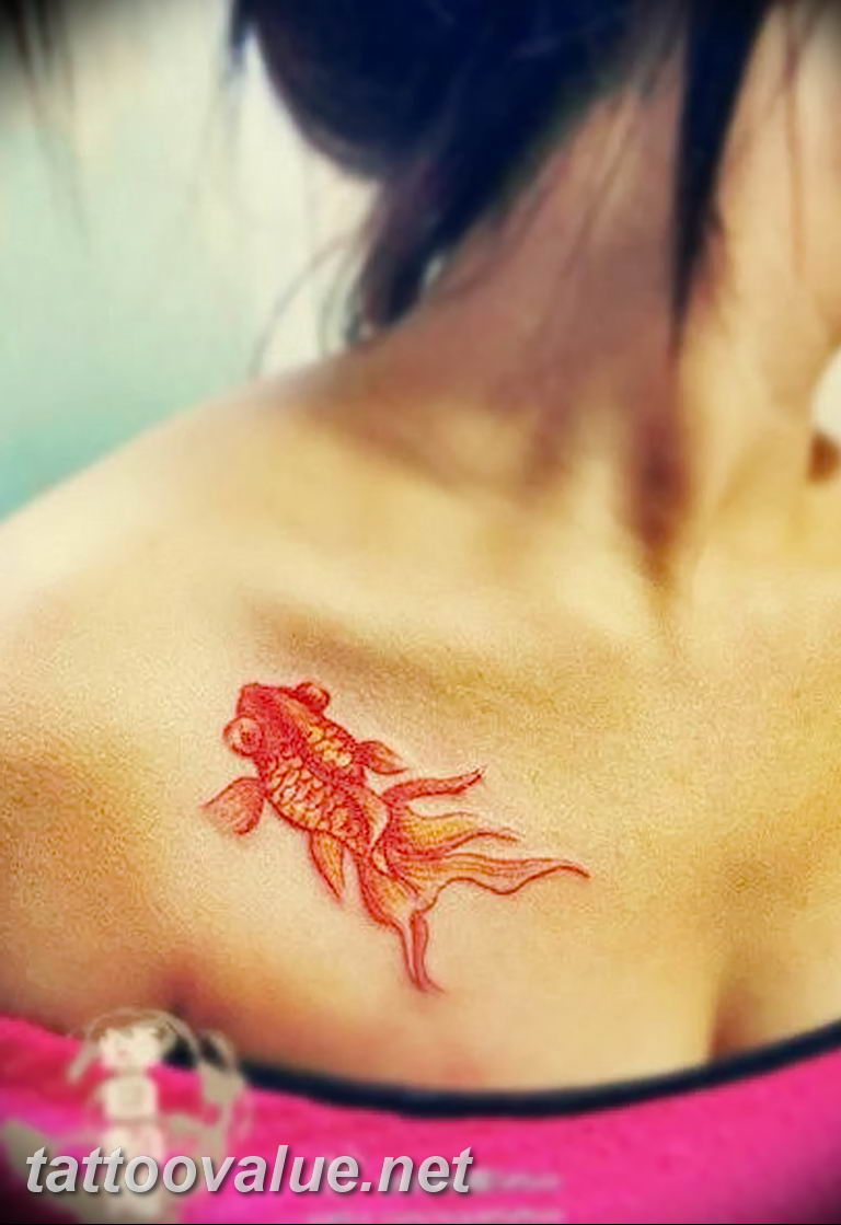 photo goldfish tattoo 04.01.2019 №226 - goldfish tattoo idea - tattoovalue.net