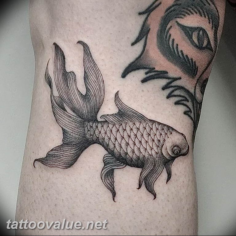 photo goldfish tattoo 04.01.2019 №232 - goldfish tattoo idea - tattoovalue.net